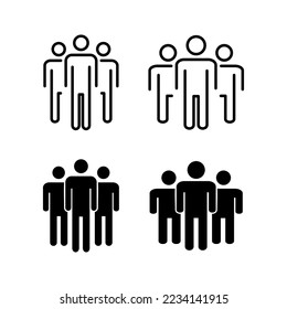 Vector de iconos de personas para aplicaciones web y móviles. signo y símbolo de persona. vector de icono de usuario