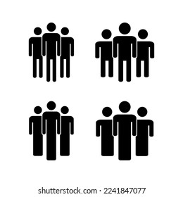 Vector de iconos de personas para aplicaciones web y móviles. signo y símbolo de persona. vector de icono de usuario