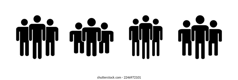 Menschen sind Symbol für Web- und mobile App. Personenzeichen und -zeichen. Benutzersymbol-Vektorgrafik