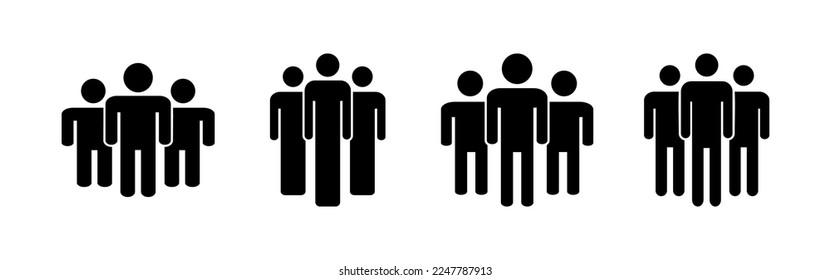 Vector de iconos de personas para aplicaciones web y móviles. signo y símbolo de persona. vector de icono de usuario