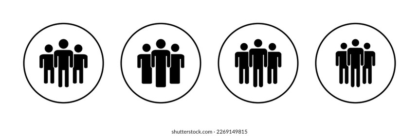 Menschen sind Symbol für Web- und mobile App. Personenzeichen und -zeichen. Benutzersymbol-Vektorgrafik