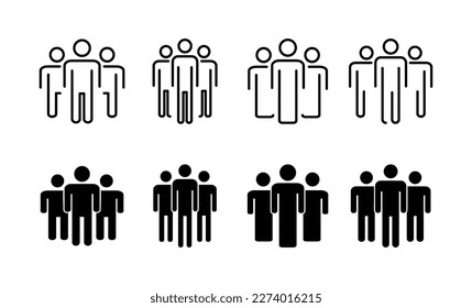 Vector de iconos de personas para aplicaciones web y móviles. signo y símbolo de persona. vector de icono de usuario