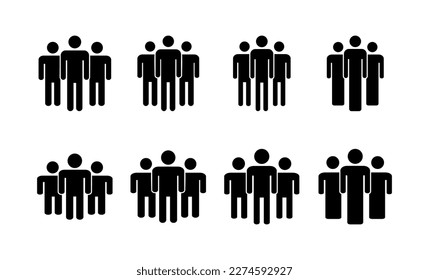 Vector de iconos de personas para aplicaciones web y móviles. signo y símbolo de persona. vector de icono de usuario