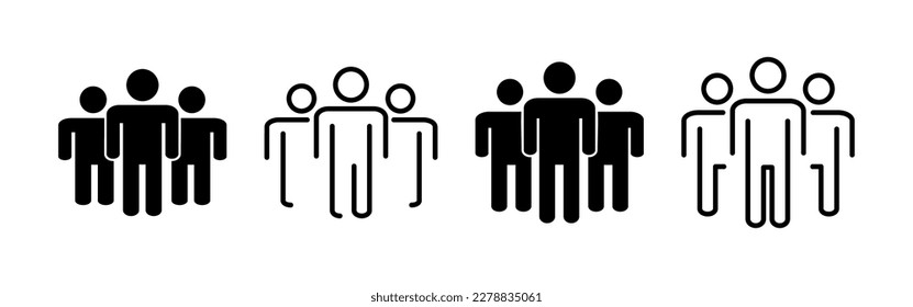 Vector de iconos de personas para aplicaciones web y móviles. signo y símbolo de persona. vector de icono de usuario