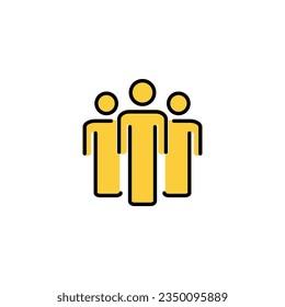 Vector de iconos de personas para aplicaciones web y móviles. signo y símbolo de persona. vector de icono de usuario