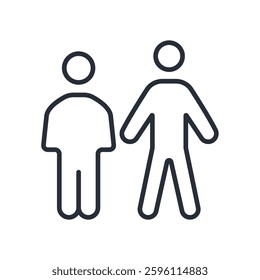 people icon. vector.Editable stroke.linear style sign for use web design,logo.Symbol illustration.