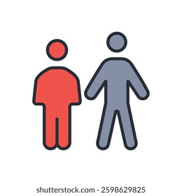 people icon. vector.Editable stroke.linear style sign for use web design,logo.Symbol illustration.