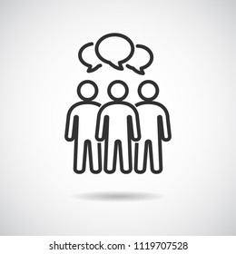 People Icon Vector,Text Box Bubble 