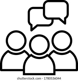 People Icon Vector,Text Box Bubble