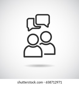 People Icon Vector,Text Box Bubble 