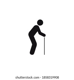 people icon walking with a cane