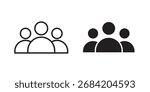 people icon for web designs. outline and clipart icons set
