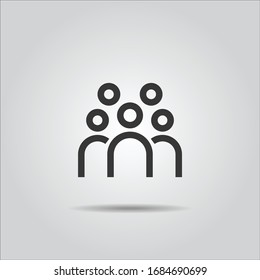 Vector de equipo del grupo de trabajo de iconos de personas
