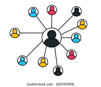 People Icon work group Team Vector . People communication concept . Person icons . Team work.