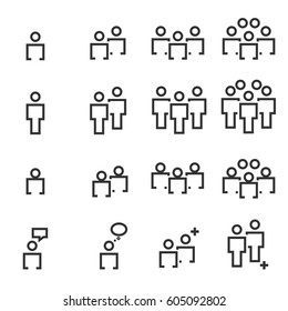 People Icon work group Team Vector