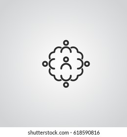 People Icon work group Team Vector
