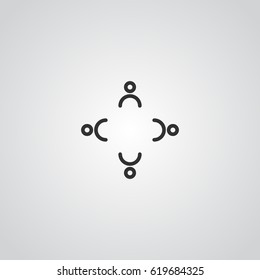 People Icon work group Team Vector
