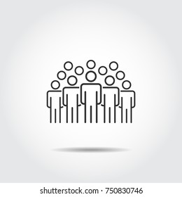 People Icon work group Team Vector , big team group 