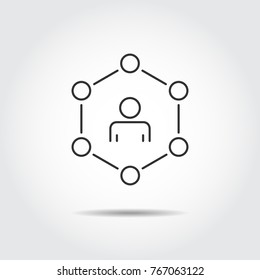 People Icon work group Team Network Vector 
