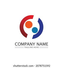 People Icon work group Vector illustration design LOGO BUSINESS Group Community 