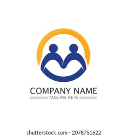 Gente Icono grupo de trabajo Vector diseño ilustración LOGO Grupo de negocios Comunidad 
