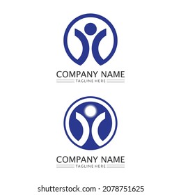 People Icon work group Vector illustration design LOGO BUSINESS Group Community 