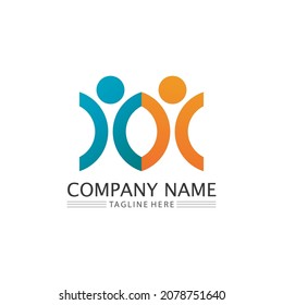 Gente Icono grupo de trabajo Vector diseño ilustración LOGO Grupo de negocios Comunidad 