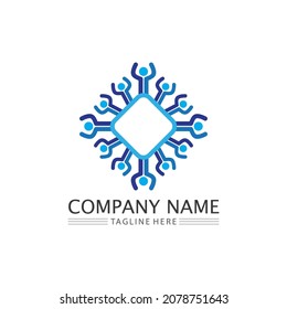 People Icon work group Vector illustration design LOGO BUSINESS Group Community 
