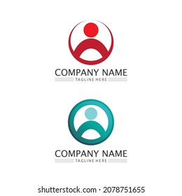 Gente Icono grupo de trabajo Vector diseño ilustración LOGO Grupo de negocios Comunidad 
