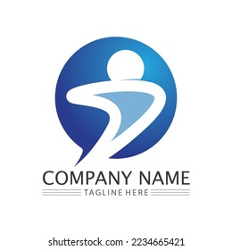 People Icon grupo de trabajo Vector diseño de la ilustración del logotipo