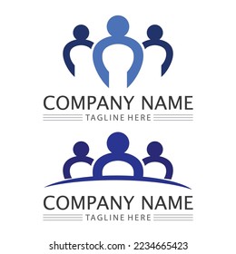 People Icon grupo de trabajo Vector diseño de la ilustración del logotipo