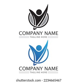People Icon grupo de trabajo Vector diseño de la ilustración del logotipo