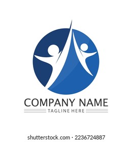 People Icon work group Vector  logo illustration design