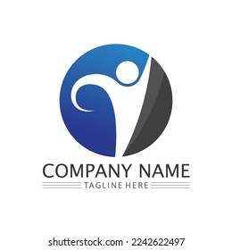 People Icon work group Vector  logo illustration design