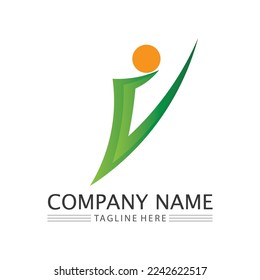People Icon work group Vector  logo illustration design