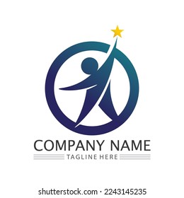 People Icon work group Vector  logo illustration design