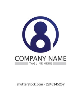 People Icon work group Vector  logo illustration design