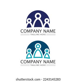 People Icon grupo de trabajo Vector diseño de la ilustración del logotipo