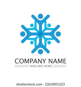 People Icon work group Vector  logo illustration design