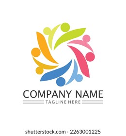 People Icon grupo de trabajo Vector diseño de la ilustración del logotipo