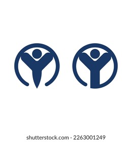People Icon work group Vector  logo illustration design