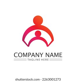 People Icon work group Vector  logo illustration design