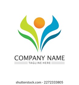 People Icon work group Vector  logo illustration design