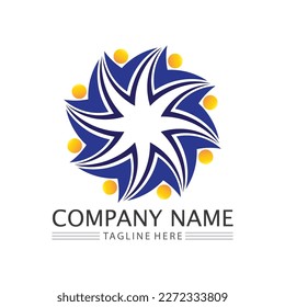 People Icon Arbeitsgruppe Vector Logo-Design