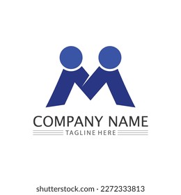 People Icon grupo de trabajo Vector diseño de la ilustración del logotipo