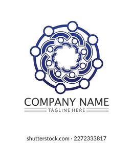 People Icon work group Vector  logo illustration design