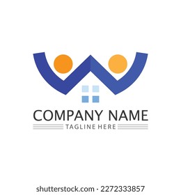 People Icon grupo de trabajo Vector diseño de la ilustración del logotipo