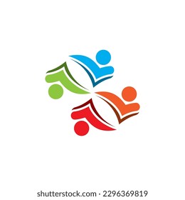 Diseño de ilustración vectorial de grupo de trabajo de iconos de personas