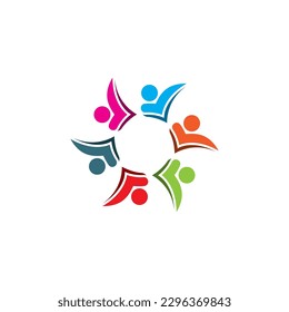 Diseño de ilustración vectorial de grupo de trabajo de iconos de personas