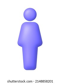 People icons 3D. Icon for web design. Cartoon 3D people vector illustration. Vector illustration design
